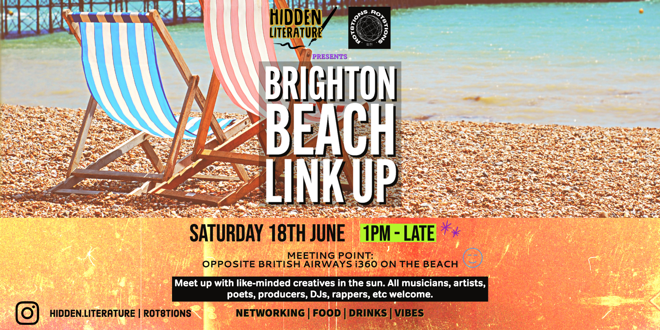 Hidden Literature & ROT8TIONS Presents Brighton Beach Link Up 18.06.22
